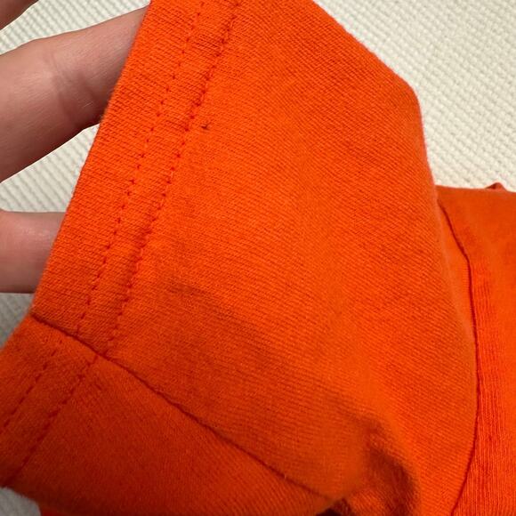 Harley Davidson Shirt Mens Large Orange Motown Detroit Michigan Biker - Picture 3 of 4